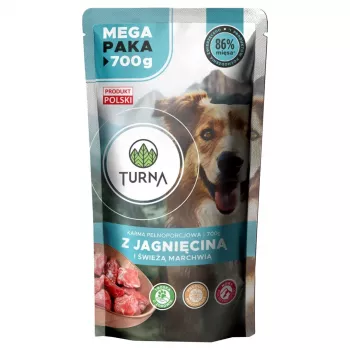TURNA s jahňacím – mokré krmivo pre psov – 700g
