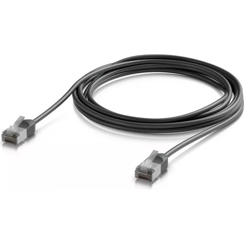 UBIQUITI UACC-CABLE-PATCH-OUTDOOR-C6A-3M-BK ultra tenký tienený Cat6a patch kábel pre vonkajšie použitie (3 m, čierny)