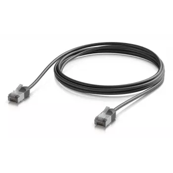 Ubiquiti UniFi Premium Vonkajší patch kábel, Cat6A, 2 m, čierny (UACC-Cable-Patch-Outdoor-C6A-2M-BK)