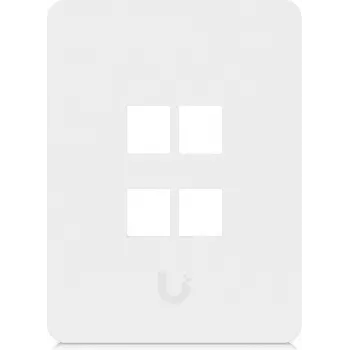 Ubiquiti univerzálna Keystone nástenná zásuvka 4-port vertikálna – čistý, prispôsobiteľný vzhľad (UACC-WP-KEYSTONE-V-4P)