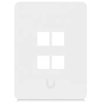 Ubiquiti univerzálna Keystone nástenná zásuvka 4-port vertikálna – čistý, prispôsobiteľný vzhľad (UACC-WP-KEYSTONE-V-4P)