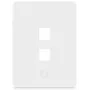 Ubiquiti univerzálna keystone nástenná doska Clean, prispôsobiteľný povrch, 2-port vertikálna (UACC-WP-KEYSTONE-V-2P)