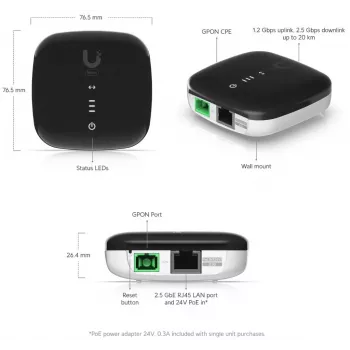 UBIQUITI WAVE-FIBER-ONU-20 GPON ONT 2,5 Gbps do 20 km, balenie 20 ks