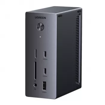 UGREEN 14-in-1 USB-C dokovacia stanica s Dual DisplayPort, HDMI, 100W PD, Gigabit Ethernet, SD/TF čítačka kariet a 3,5-mm audio