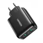 UGREEN 2xUSB-A 36W QC3.0 nástenná nabíjačka čierna CD161