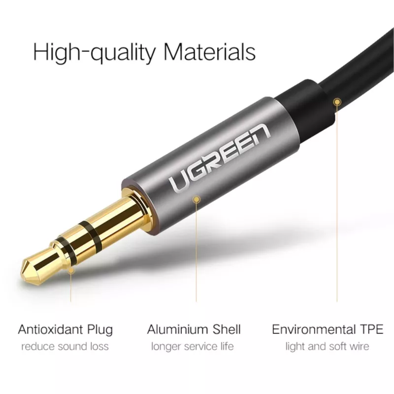 UGREEN 3,5 mm AUX audio kábel 3 m čierny