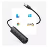 UGREEN 4-in-1 USB hub 4x USB-A 3.0 PD DC 12V 0,25m čierny (CM416 10915)