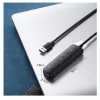 UGREEN 4-in-1 USB hub 4x USB-A 3.0 PD DC 12V 0,25m čierny (CM416 10915)