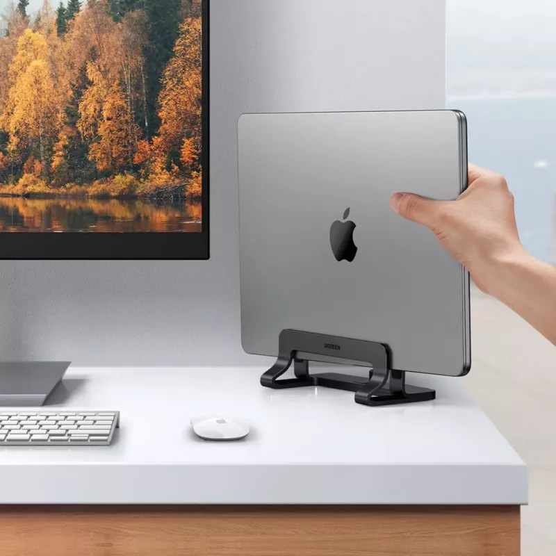 UGREEN hliníkový vertikálny stojan pre MacBook notebook tablet (20471 LP258) tmavosivý
