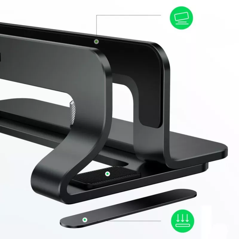 UGREEN hliníkový vertikálny stojan pre MacBook notebook tablet (20471 LP258) tmavosivý