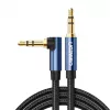 UGREEN uhlový AUX kábel 2 x mini jack 3,5 mm 1 m modrý (AV112)