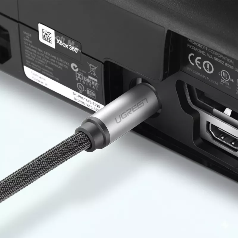 Ugreen AV108 10540 digitálny optický audiokábel Toslink/SPDIF 2m sivý