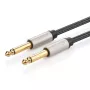 UGREEN AV128 10639 Mono TS kábel 6,35mm jack na 6,35mm jack 3m - sivý