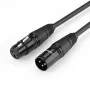 UGREEN AV130 XLR kábel samica na XLR samec mikrofónový kábel - 3 m (čierny)