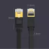 UGREEN Ethernet patch kábel Cat 7 STP 10m čierny plochý RJ45 LAN 10 Gbps