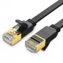 UGREEN Ethernet patch kábel Cat 7 STP 10m čierny plochý RJ45 LAN 10 Gbps