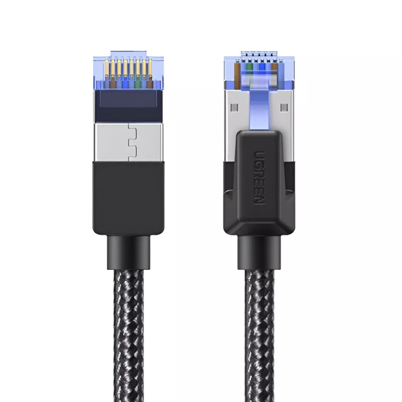 UGREEN Cat8 nylonový pletený ethernetový kábel - 40Gbps s modulárnymi konektormi - 3m