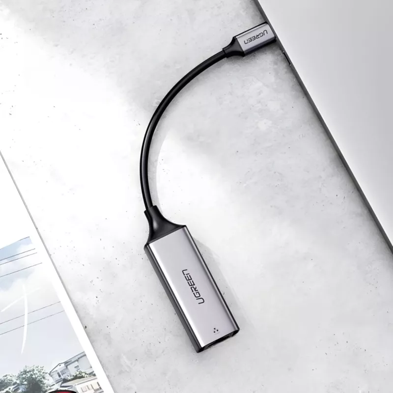 UGREEN CM199-50737 Type-C na Gigabit Ethernet adaptér - strieborná