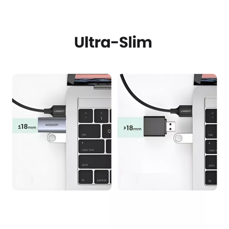UGREEN CM383-80864 USB-A na 3,5-mm audio konektor externý zvukový adaptér - strieborná