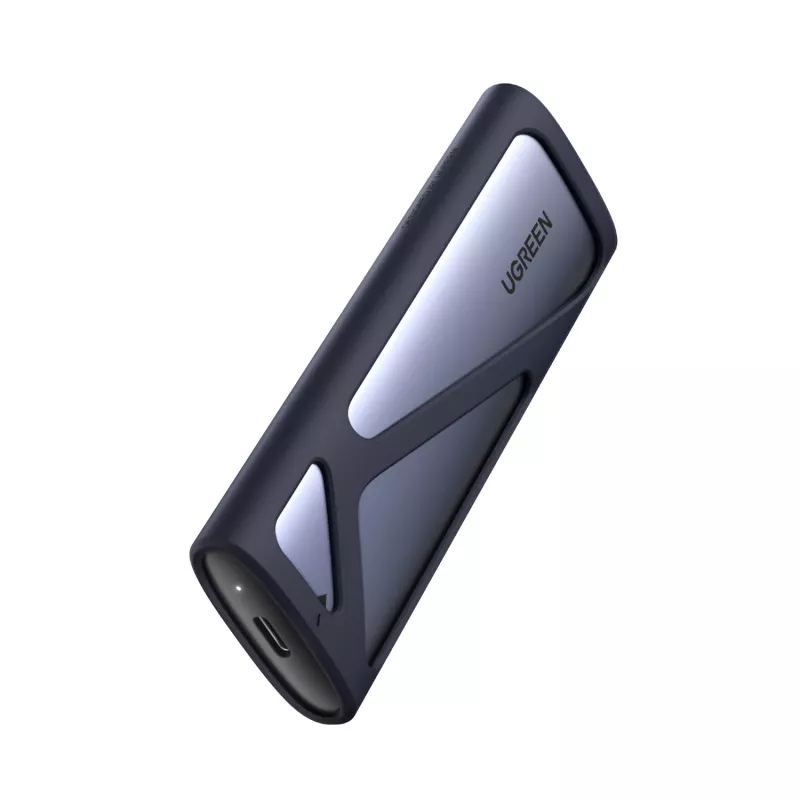 UGREEN CM400-90264 M.2 NVMe/SATA SSD puzdro 10Gbps USB-C 3.2 Gen 2 bez nástrojov hliníkové strieborné