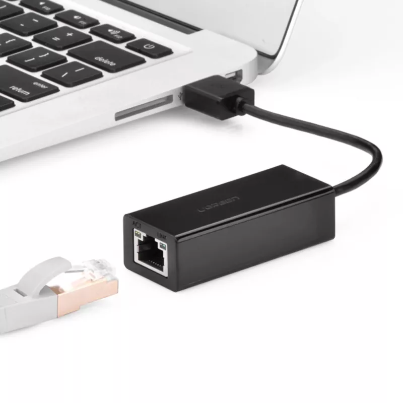 UGREEN CR110 USB 2.0 na RJ45 ethernetový adaptér - čierny