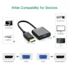 UGREEN konvertor DisplayPort samec na VGA samica, aktívny adaptér, Full HD 1080p, pozlátený, čierna