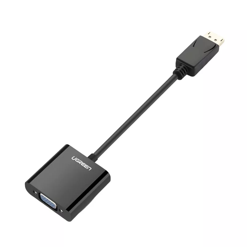 UGREEN konvertor DisplayPort samec na VGA samica, aktívny adaptér, Full HD 1080p, pozlátený, čierna