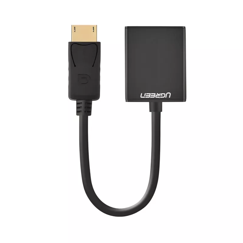 UGREEN konvertor DisplayPort samec na VGA samica, aktívny adaptér, Full HD 1080p, pozlátený, čierna