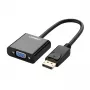 UGREEN konvertor DisplayPort samec na VGA samica, aktívny adaptér, Full HD 1080p, pozlátený, čierna