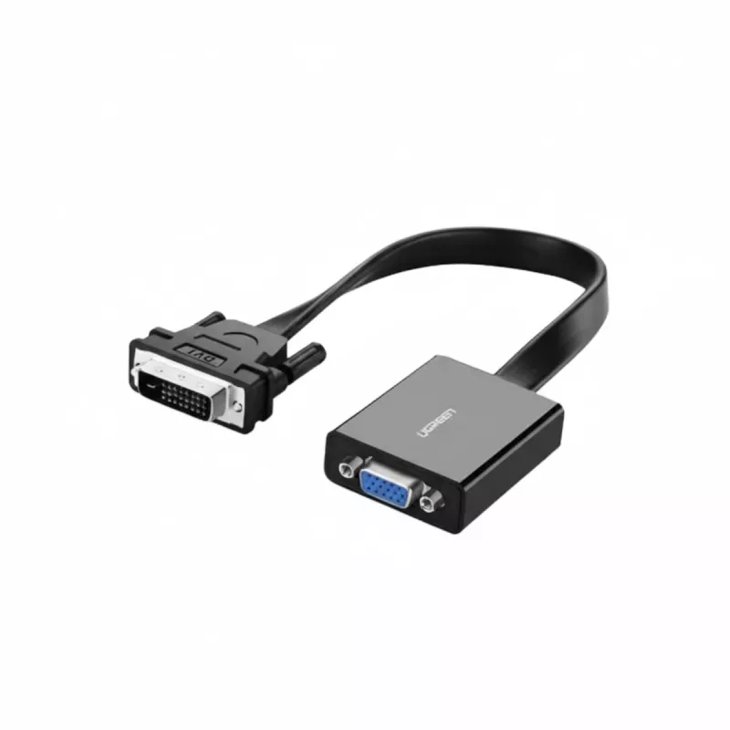 UGREEN DVI-D 24+1 na VGA aktívny video adaptér (konektor samec na konektor samica) – čierny