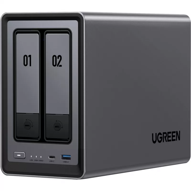 UGREEN DXP2800+ 2x Seagate IronWolf HDD balenie - 2-bay NAS s Intel Celeron N5105, 8GB DDR4, 2x 2,5GbE, vrátane 2x 4TB HDD