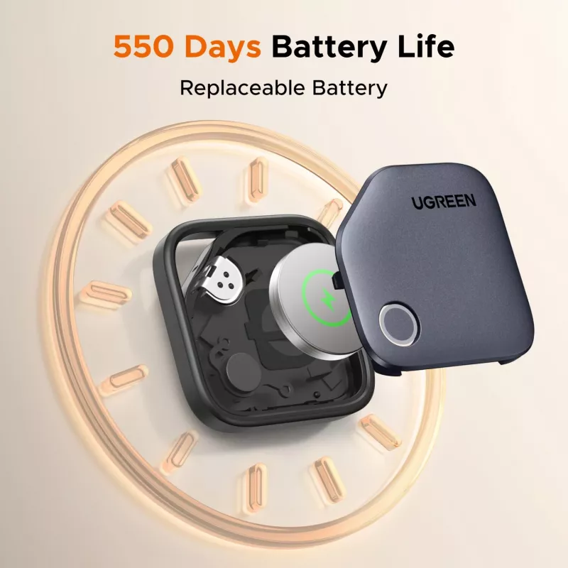 UGREEN FineTrack Bluetooth tracker CM829 pre Samsung SmartThings, čierny