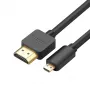 UGREEN HD127 Micro-HDMI na HDMI kábel 4K 3D 1,5 m čierny