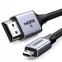 UGREEN HD164 Micro HDMI na HDMI 2.1 kábel 8K 2 m sivý
