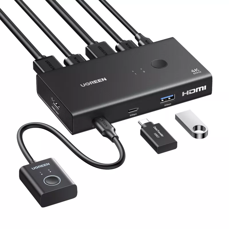 UGREEN HDMI 2.0 KVM prepínač 2-in-1 out