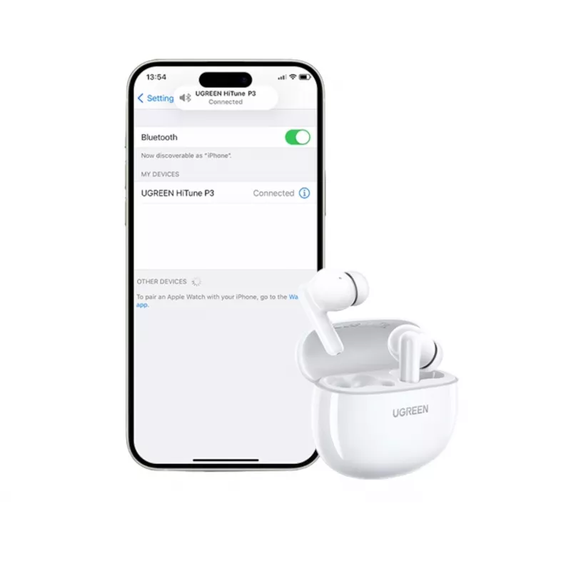 UGREEN HiTune P3 bezdrôtové slúchadlá do uší, biele
