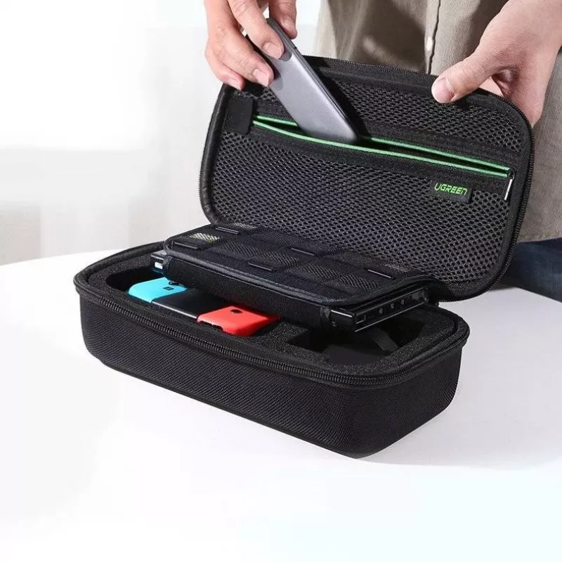 UGREEN LP145 ochranné puzdro pre Nintendo Switch, EVA tvrdé puzdro, Oxford čierne