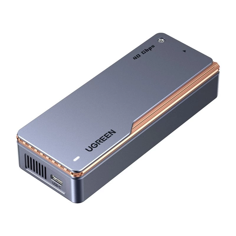 UGREEN M.2 NVMe SSD puzdro D703 USB4 40Gbps bez nástrojov hliník Space Grey