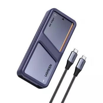 UGREEN M.2 NVMe SSD puzdro D703 USB4 40Gbps bez nástrojov hliník Space Grey