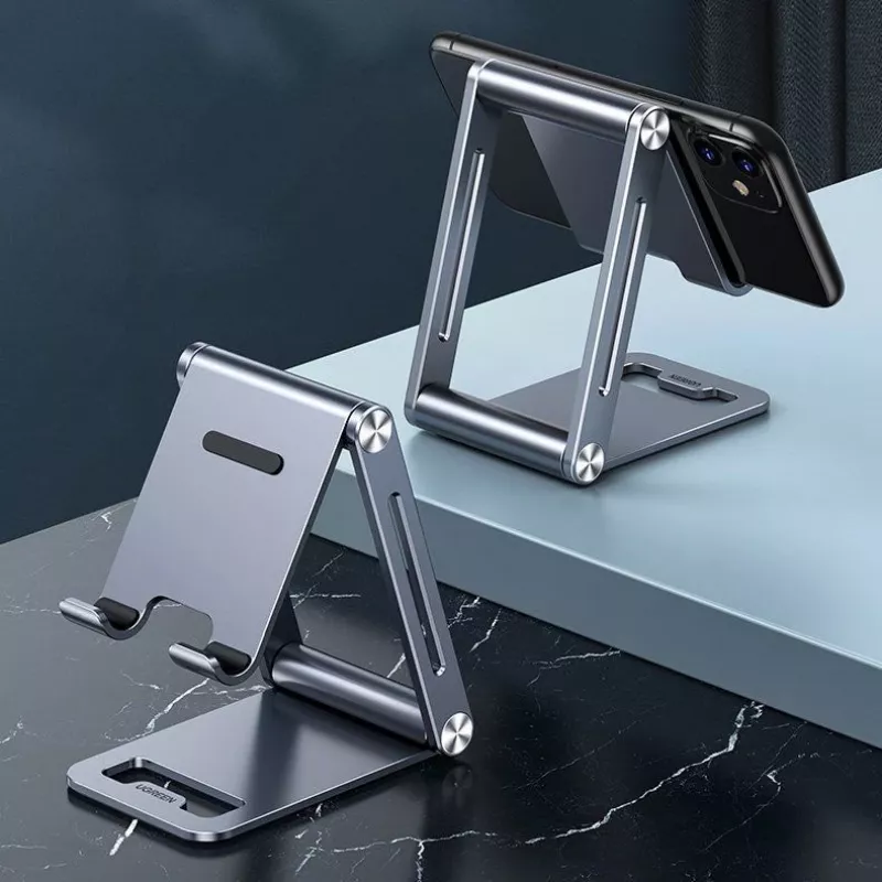 UGREEN kovový hliníkový sklopný stojan na telefón a tablet sivý (LP263 80708)