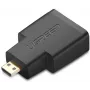 UGREEN adaptér Micro HDMI samec na HDMI samica, čierny