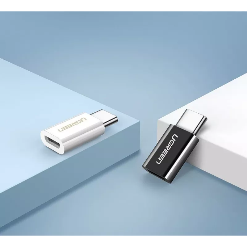 UGREEN Micro USB na USB-C adaptér čierny (30391)
