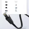UGREEN NW102 Cat6 plochý ethernetový sieťový kábel 8m - čierny
