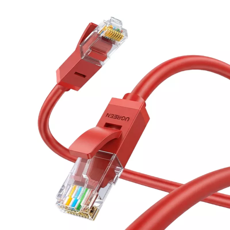 UGREEN RJ45 CAT6 Ethernet 0,5m LAN sieťový kábel - červený (1Gbps, 250MHz)