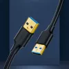UGREEN US128 USB 3.0 A-konektor samec na A-konektor samec kábel 2m čierny