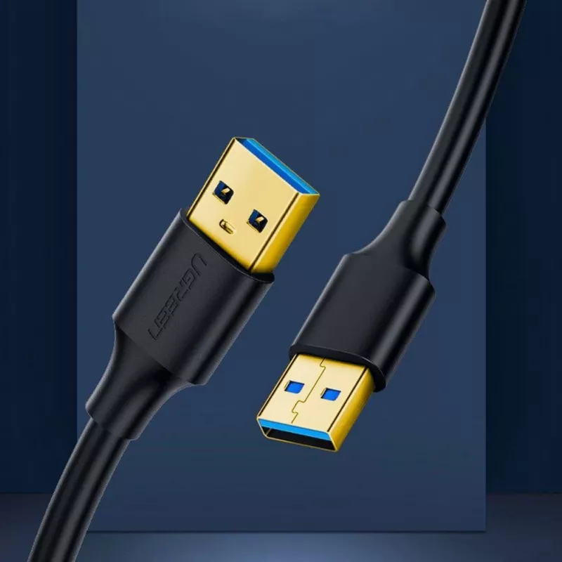 UGREEN US128 USB 3.0 A-konektor samec na A-konektor samec kábel 2m čierny