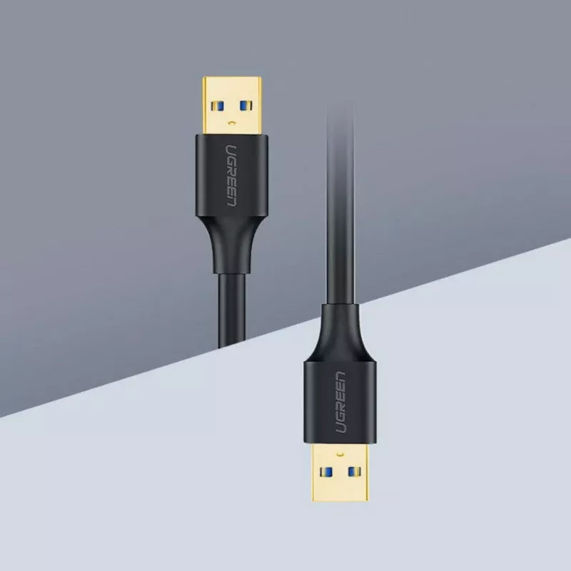 UGREEN US128 USB 3.0 A-konektor samec na A-konektor samec kábel 2m čierny