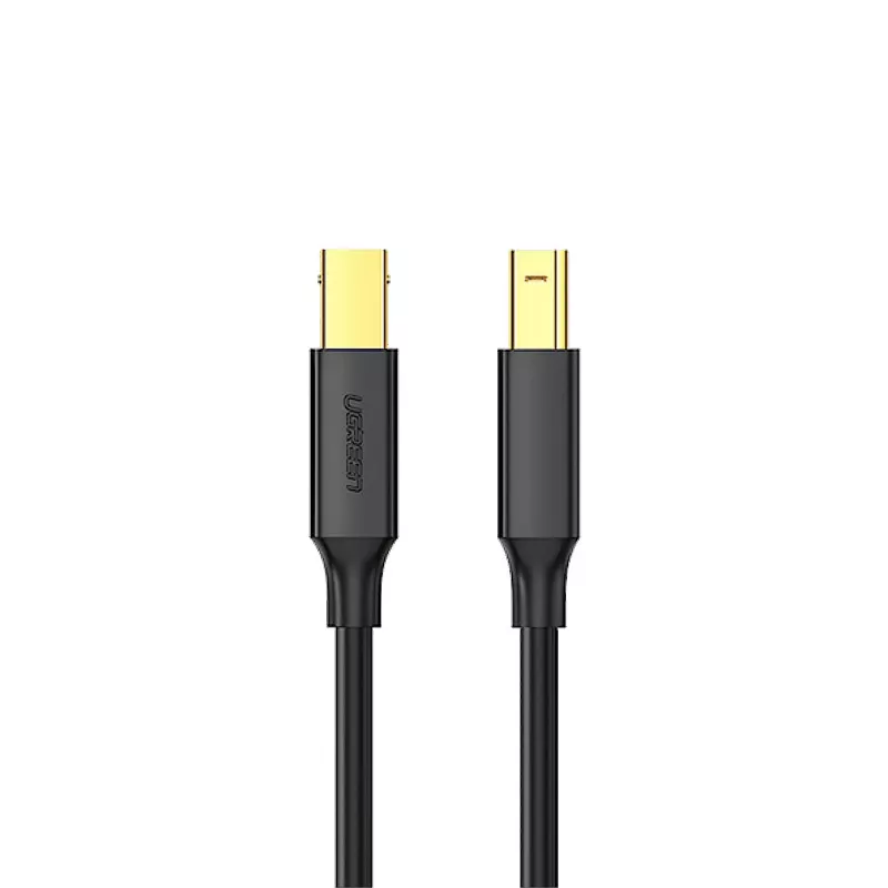 UGREEN US135 USB 2.0 A-B kábel, pozlátený, 2m, čierny