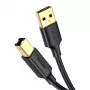 UGREEN US135 USB 2.0 A-B kábel, pozlátený, 2m, čierny