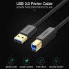 UGREEN US210 USB 3.0 A na B kábel, 2m, čierna